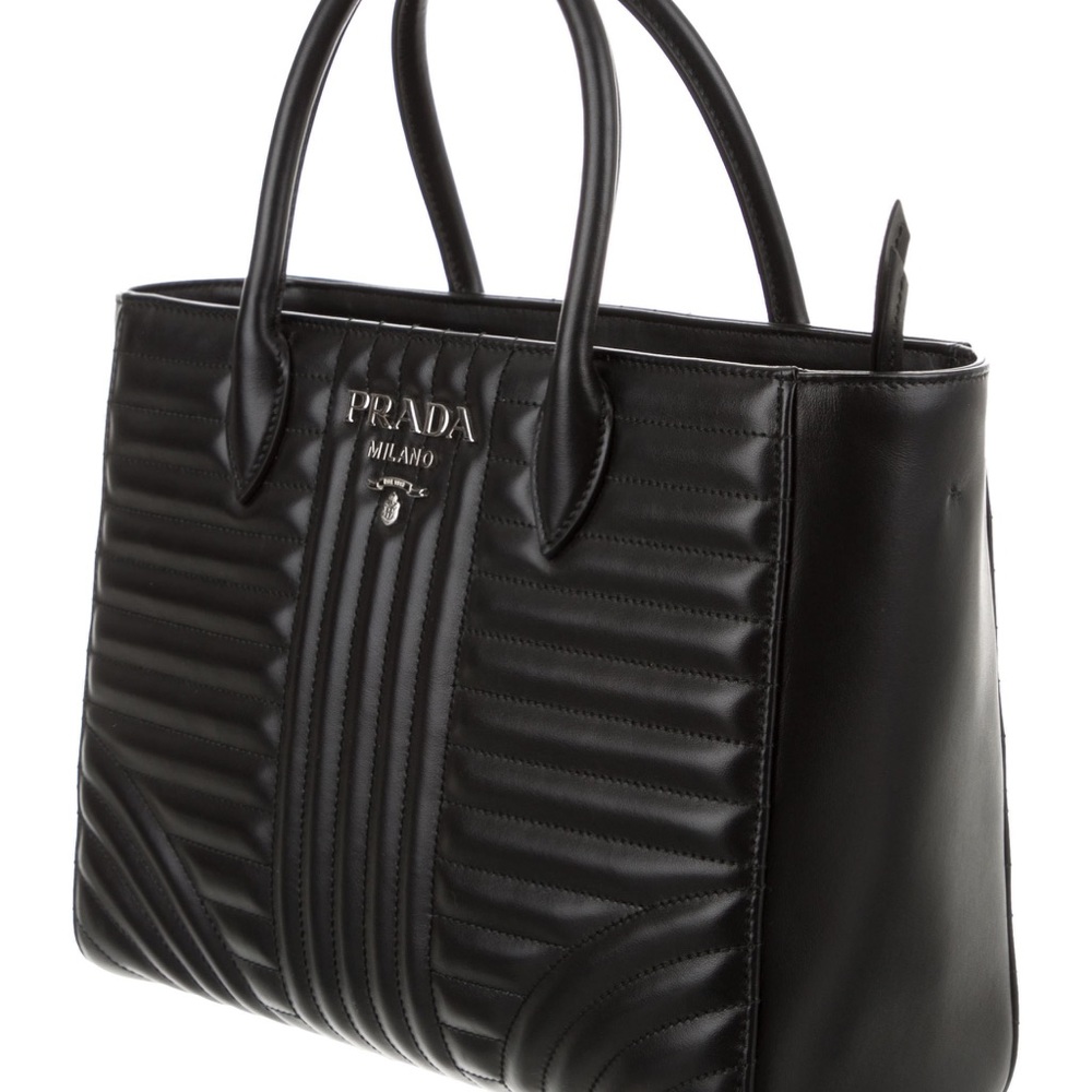 Prada Diagramme Leather Tote (Worn Once)
